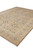 Corner perspective of this large Ziegler wool rug showing ivory fringe and three layered floral borders