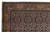 6'6" x 10'1" Ardebil rug corner detail with gold, ivory and rose border palmettes