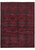 Full overhead view of deep red Afghan Khal Mohammadi rug with rows of navy gul medallions