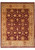 Burgundy and gold all over floral Afghan Ziegler rug shown flat with wide ivory border
