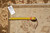 Reverse side with inventory tag reading F-4526 and tape measure confirming 7'7" x 9'8" size