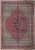 Red and ivory Persian Bijar rug with diamond medallion and Herati fish pattern field