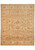 Full overhead view of 8' x 9'5" Ziegler Chobi rug with beige field and ivory floral border