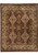 Burgundy and ivory Jaipur rug with all over paisley panel design and floral ivory border