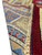 Side profile of selvage and fringe revealing tight knots across the multi-banded geometric Oriental border