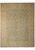 Full overhead view of 8'10" x 11'2" Ziegler Chobi rug, teal green field, ivory border