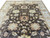 9'3" x 12'2" Oushak rug from India viewed lengthwise showing symmetrical all over floral layout