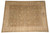 9x12 size Ziegler rug photographed flat, olive green field framed by pale sand floral border