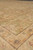 9x12 Ziegler wool rug corner, olive field meeting beige border with dark separating outline