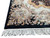 Corner detail with black border acanthus plumes, flower sprays and hand-tied ivory cotton fringe