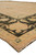 Corner of the 8'8" x 11'8" transitional wool rug showing selvedge, guard border and soft peach tones