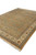 Corner perspective of the 9x12 Oriental wool rug showing cream fringe and tight selvedge