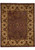 Burgundy and ivory Jaipur rug with all over floral field and wide beige border