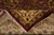 Folded corner revealing the tight hand-knotted back, cotton foundation and fine weave knot count