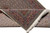 Folded corner detail revealing cotton foundation, pile density and the rose pink palmette border of this runner