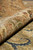 6' x 8'9" Indian Chobi rug rolled to show wool pile depth and ivory border