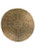 8'11" x 9' round Indian rug with gold garden panel field and ivory floral border