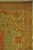 Corner detail of gold and green main border with red vase and palmette motifs