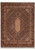 5' x 6'2" Persian Tabriz Mahi rug with midnight blue herati field and ivory stepped medallion