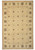 Beige Chobi Peshawar oriental rug with ivory lattice field and dark brown rosette border