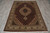 Made in India 5'9" x 8'1" wool and silk rug showing full Herati fish field