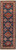 Full overhead view of 2'6" x 8'1" Super Kazak runner with blue field and ivory border