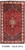 Full length photo of 5x8 Hamedan rug with inventory tag B-82886 and ivory guard borders
