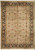 Full view of 10' x 14' Indian Oriental rug with beige floral field and navy border