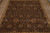 8x10 Indian wool and silk rug close view of palmettes, rosettes and curling vine tracery