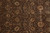 Field detail showing ivory, gold and green rosettes with rust and burgundy accents on brown