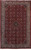 10'2" x 13'11" Persian Mahal rug with orange red Herati field and ivory floral border