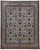 Ivory field Persian Tabriz rug with all-over floral palmettes, blue rosettes and wide cream border