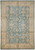8'10" x 12'2" Zigler Chobi rug with aqua blue field and ivory floral border