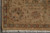Corner of Indian hand-knotted rug showing border resolution, rose blossoms and tight wrapped selvage