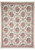 Ivory needlepoint tapestry rug with pink rose bouquets and green garlands across the full field