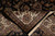 Rug back and ivory fringe showing fine knot count and even hand-knotted weave quality