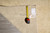 Tape measure and original tag on the back of this Pakistani Oriental wool rug