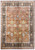 Overhead view of 8'1" x 10' Agra Ziegler rug with rust field and olive brown floral border