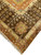 8'1" x 10' Indian Agra rug corner with gold guard border, brown main border and fringe