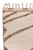 Corner detail with knotted ivory fringe, zigzag kilim end finish and caramel brown diagonal stripes