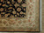 Corner detail with ivory lily border, sage vine guard stripe and clean cotton fringe