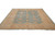 8x10 Ziegler Chobi Peshawar rug photographed flat from the front, blue field and beige border