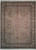 Ivory floral hand-knotted wool rug with rose and green allover vine pattern, full overhead view