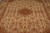 8'2" x 9'9" Agra Oriental rug field detail with olive palmettes and burgundy vine scrolls