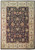Flat overhead view of charcoal field all over floral Chobi rug with ivory border