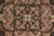 Flat detail of medallion field showing gold palmettes, ivory tracery and olive green arabesques