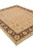 7'9" x 9'9" hand-knotted wool rug standing at an angle, fringe and border visible
