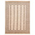 Beige Bokhara rug 8x10 with rows of brown elephant foot guls and layered borders