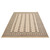 Angled view of hand-knotted wool Bokhara rug showing ivory field and multiple guard borders