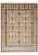 Ivory all-over floral Oriental rug with taupe borders, gold, rust and slate blue vinework
